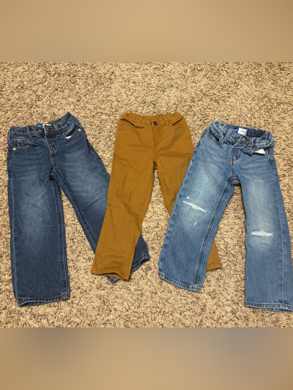 Old Navy Kids Jeans & Brown Pants Trio - Blue and Brown